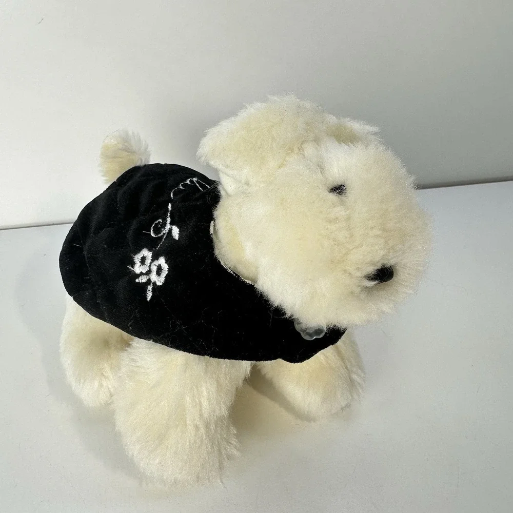 Vintage LuLu Macfluff Muffy Vanderbear Dog 1993  Black Cape Embroidered Name